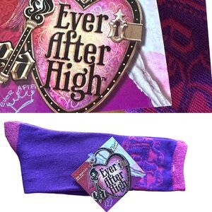 🔴 5 for $10 ONE PAIR Ever After High Purple and Pink Socks Size 5 - 6.5